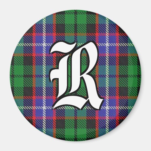 Clan Russell Tartan Kariert Accents Magnet (Vorne)
