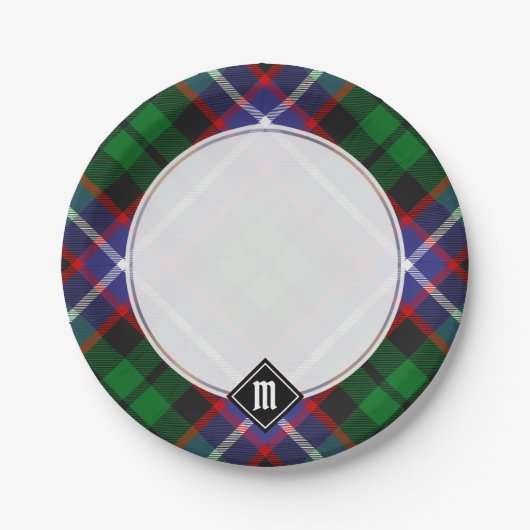 Clan Russell Tartan Pappteller (Vorderseite)