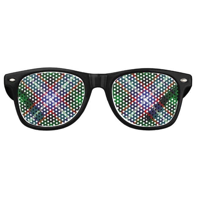 Clan Russell Tartan Partybrille (Vorderseite)