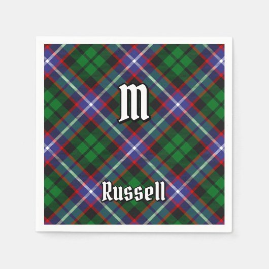 Clan Russell Tartan Serviette (Vorderseite)