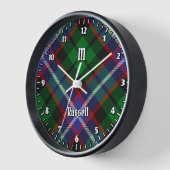 Clan Russell Tartan Uhr (Winkel)