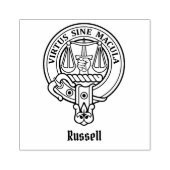 Clan Russell Wappen Gummistempel (Prägung)