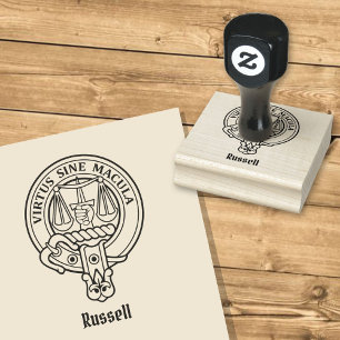 Clan Russell Wappen Gummistempel