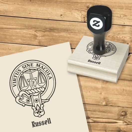 Clan Russell Wappen Gummistempel