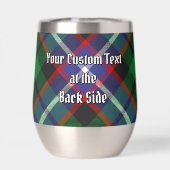 Clan Russell-Wappen über Tartan (Rückseite)