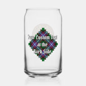 Clan Russell-Wappen über Tartan Dosenglas (Rückseite)