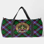 Clan Russell-Wappen über Tartan Duffle Bag (Vorderseite)