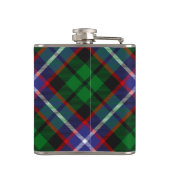 Clan Russell-Wappen über Tartan Flachmann (Rückseite)