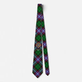 Clan Russell-Wappen über Tartan Krawatte (Vorderseite)