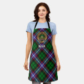 Clan Russell-Wappen über Tartan Schürze (Getragen)