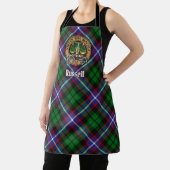 Clan Russell-Wappen über Tartan Schürze (InSitu)