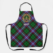 Clan Russell-Wappen über Tartan Schürze (Vorderseite)