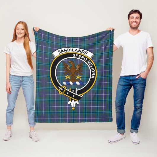 Clan Sandilands Modern Tartan Kariert Fleecedecke (Beispiel)