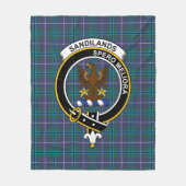 Clan Sandilands Modern Tartan Kariert Fleecedecke (Vorderseite)