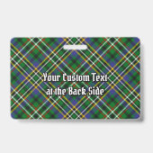 Clan Scott Green Tartan Abzeichen Ausweis (Back)