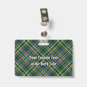 Clan Scott Green Tartan Abzeichen Ausweis (Back with Clip)