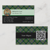 Clan Scott Green Tartan Business Card Visitenkarte (Vorne/Hinten)