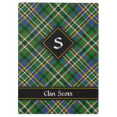 Clan Scott Green Tartan Clipboard Klemmbrett (Rückseite)