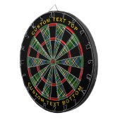 Clan Scott Green Tartan Dart Board Dartscheibe (Vorderseite rechts)
