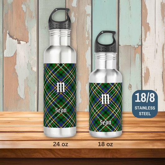 Clan Scott Green Tartan Edelstahlflasche