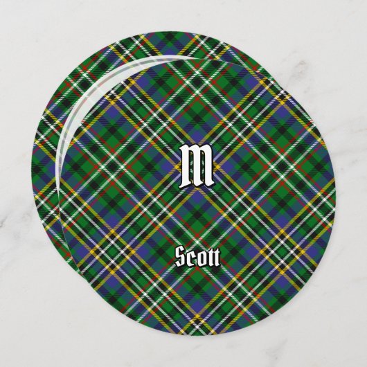 Clan Scott Green Tartan Einladung (Vorne/Hinten)