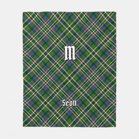 Clan Scott Green Tartan Fleece Blanket (Vorderseite)