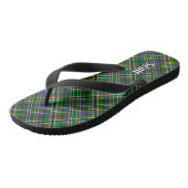 Clan Scott Green Tartan Flip Flops Badesandalen (Schrägansicht)