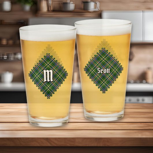 Clan Scott Green Tartan Glass Glas