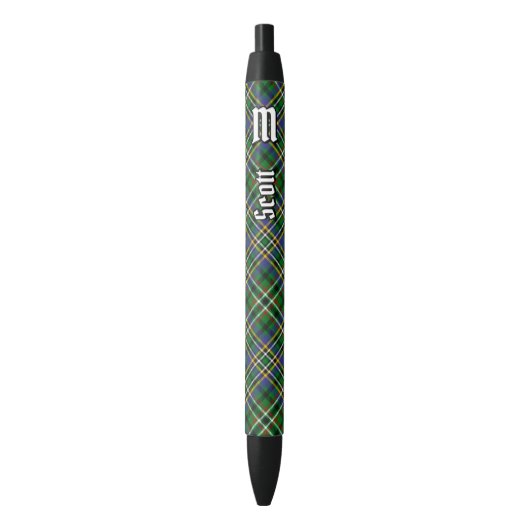 Clan Scott Green Tartan Ink Pen Kugelschreiber (Vorderseite Vertikal)