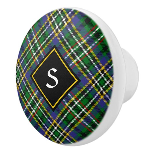 Clan Scott Green Tartan Keramik Knob Keramikknauf (Rechts)