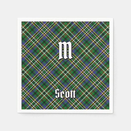 Clan Scott Green Tartan Napkins Serviette (Vorderseite)