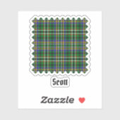 Clan Scott Green Tartan Sticker (Blatt)