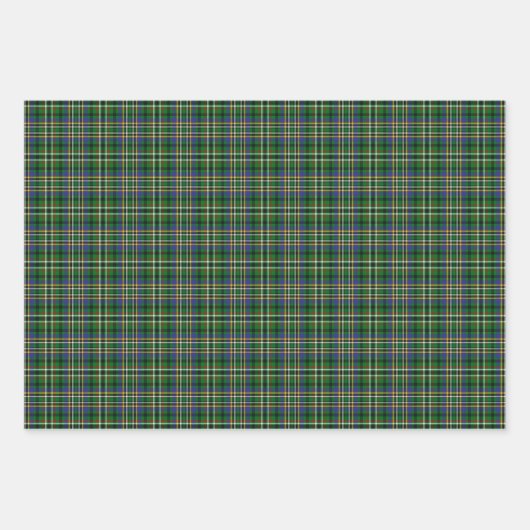Clan Scott Green Tartan Wrapping Paper Sheets Geschenkpapier Set (Vorderseite)