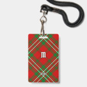 Clan Scott Red Tartan Abzeichen Ausweis (Vorderseite mit Lanyard)