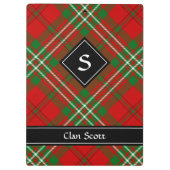 Clan Scott Red Tartan Clipboard Klemmbrett (Rückseite)