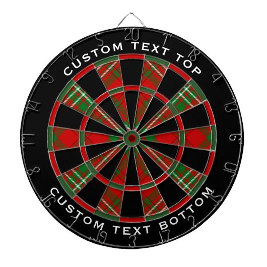 Clan Scott Red Tartan Dart Board Dartscheibe (vorne)