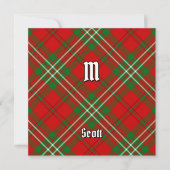 Clan Scott Red Tartan Einladung (Vorderseite)