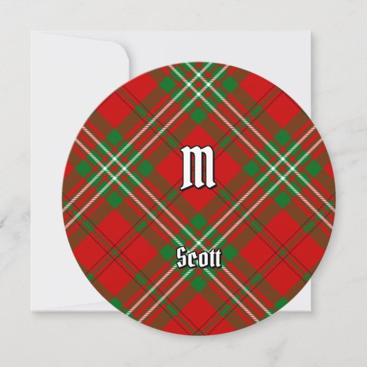 Clan Scott Red Tartan Einladung (Vorderseite)