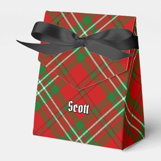 Clan Scott Red Tartan Favor Box Geschenkschachtel (Vorderseite)