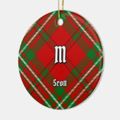 Clan Scott Red Tartan Keramik Ornament (Links)
