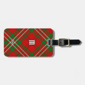 Clan Scott Red Tartan Luggage Tag Gepäckanhänger (Vorderseite horizontal)