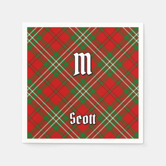 Clan Scott Red Tartan Napkins Serviette (Vorderseite)