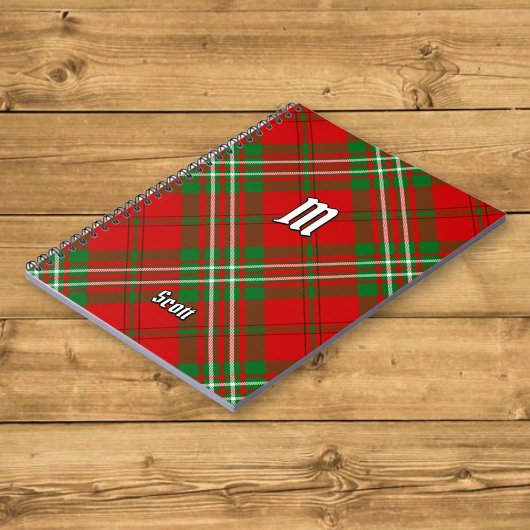 Clan Scott Red Tartan Notebook Notizblock