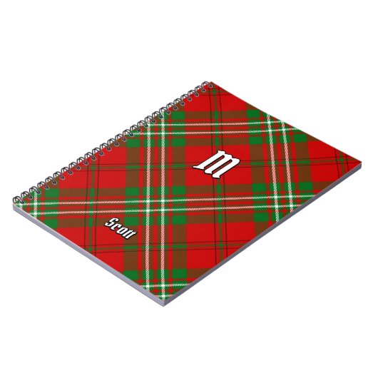 Clan Scott Red Tartan Notebook Notizblock (Linke Seite)