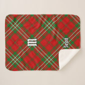 Clan Scott Red Tartan Sherpa Blanket Sherpadecke (Vorderseite (Horizontal))