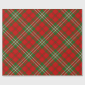Clan Scott Red Tartan Wrapping Paper Geschenkpapier (Flach)