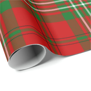 Clan Scott Red Tartan Wrapping Paper Geschenkpapier
