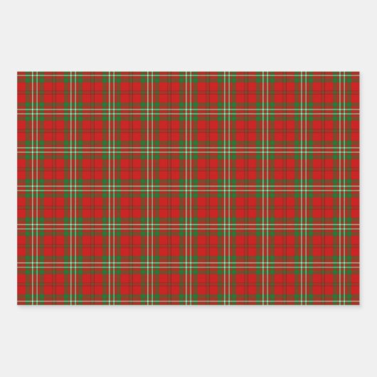 Clan Scott Red Tartan Wrapping Paper Sheets Geschenkpapier Set (Vorderseite)