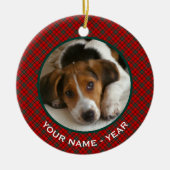 Clan Scott Red und Green Scottish Kariert Foto Keramik Ornament (Vorne)