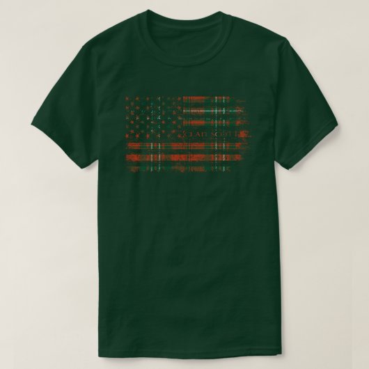 Clan Scott Scottish tartan, US-Flaggenkilometer, S T-Shirt (Design vorne)